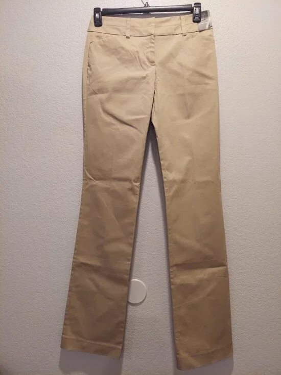 New York & Company 7th Avenue Design Studio Pants Women’s 4 Tall Khaki - Picture 2 of 12